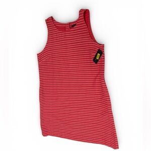 Tommy Hilfiger Dress SZ 14 Striped Sleeveless Button Back sailor preppy Classic